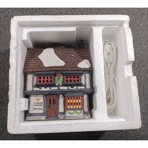 Dept 56 Dickens Village Turbury Printer 5586-9 Retired w/Box & Sleeve - Picture 11 of 15